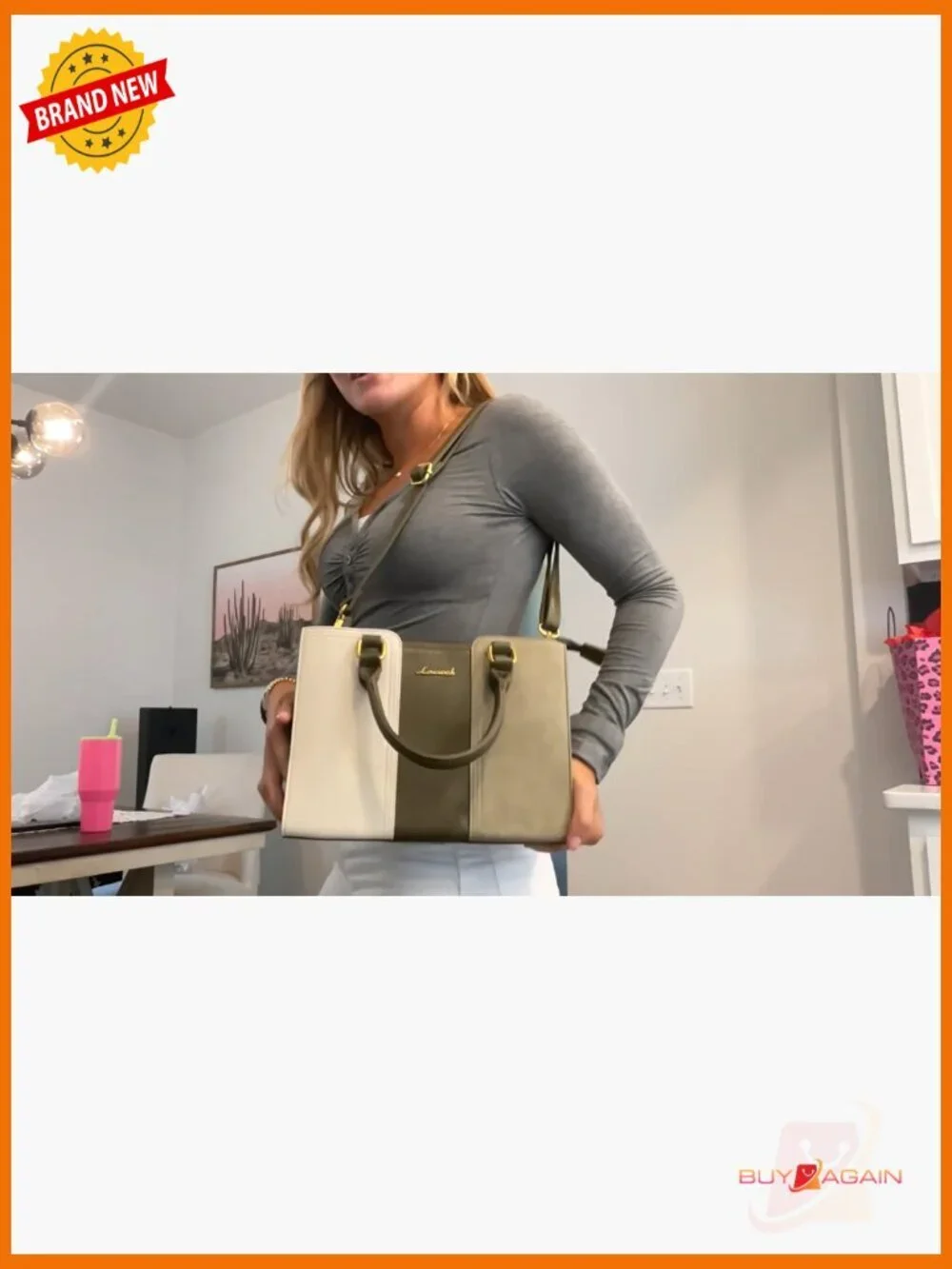Vintage Leather Satchel Handbag Crossbody Work Tote